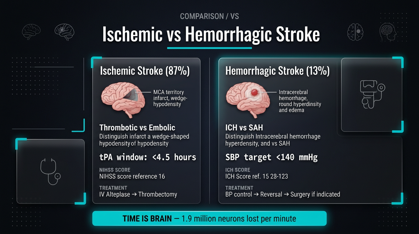 Ischemic vs Hemorrhagic Stroke