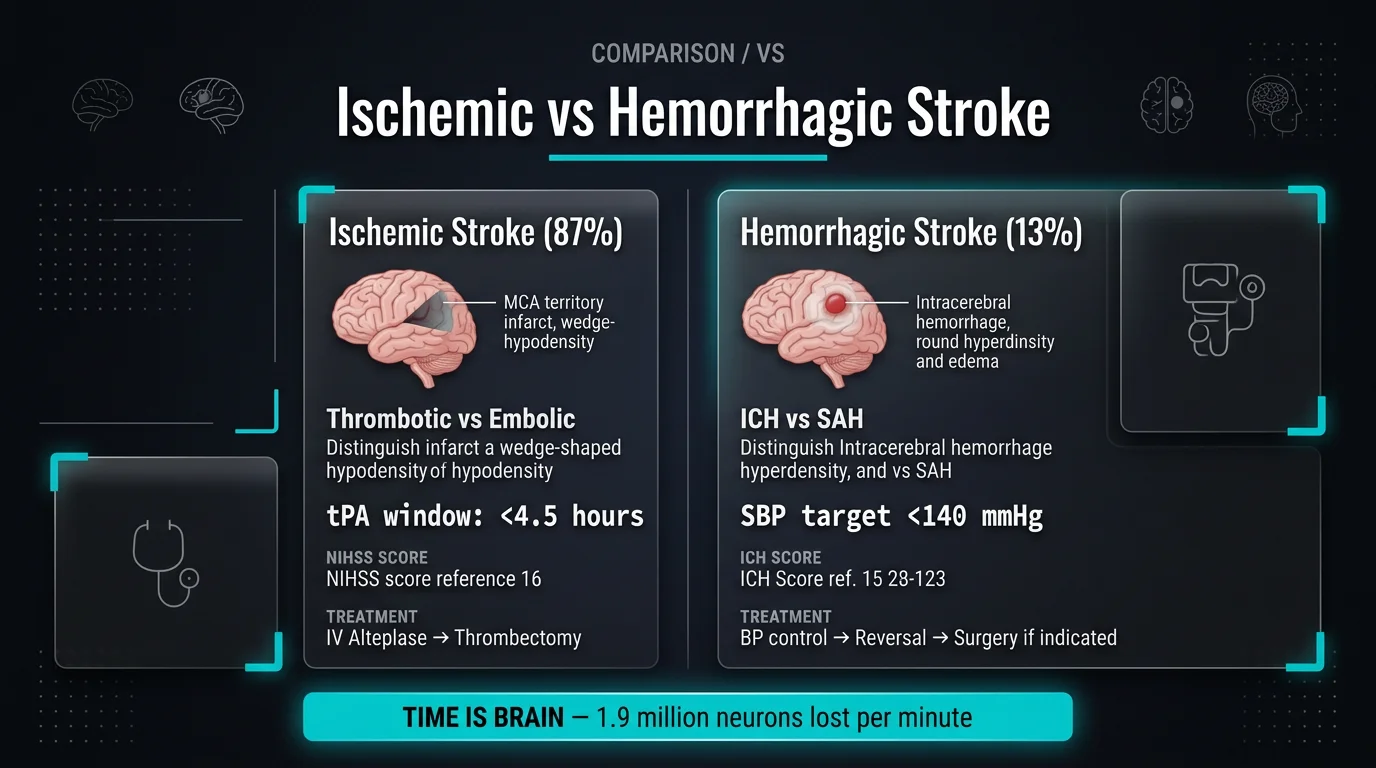 Ischemic vs Hemorrhagic Stroke